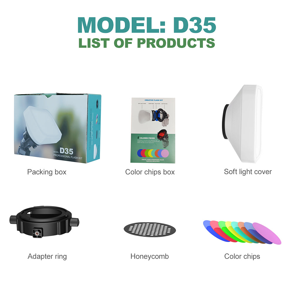 Photography Lighting Flash Diffuser D35