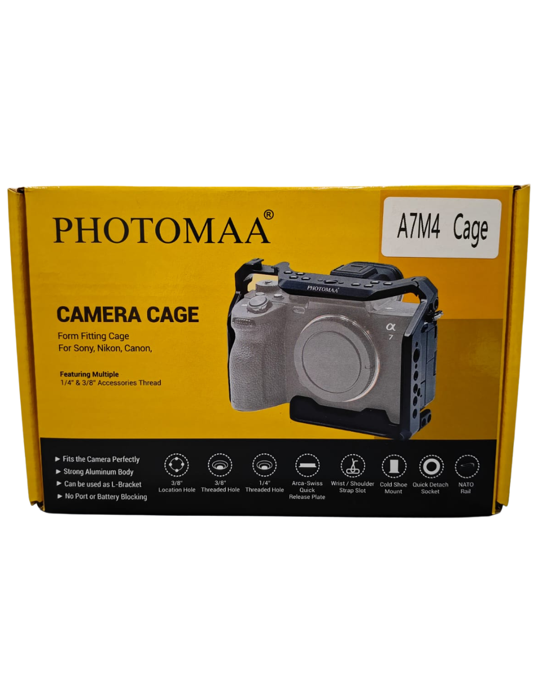 Photomaa Camera Cage for Sony A7M4/A7R44/A7R4A/A1/A7S3/A9II