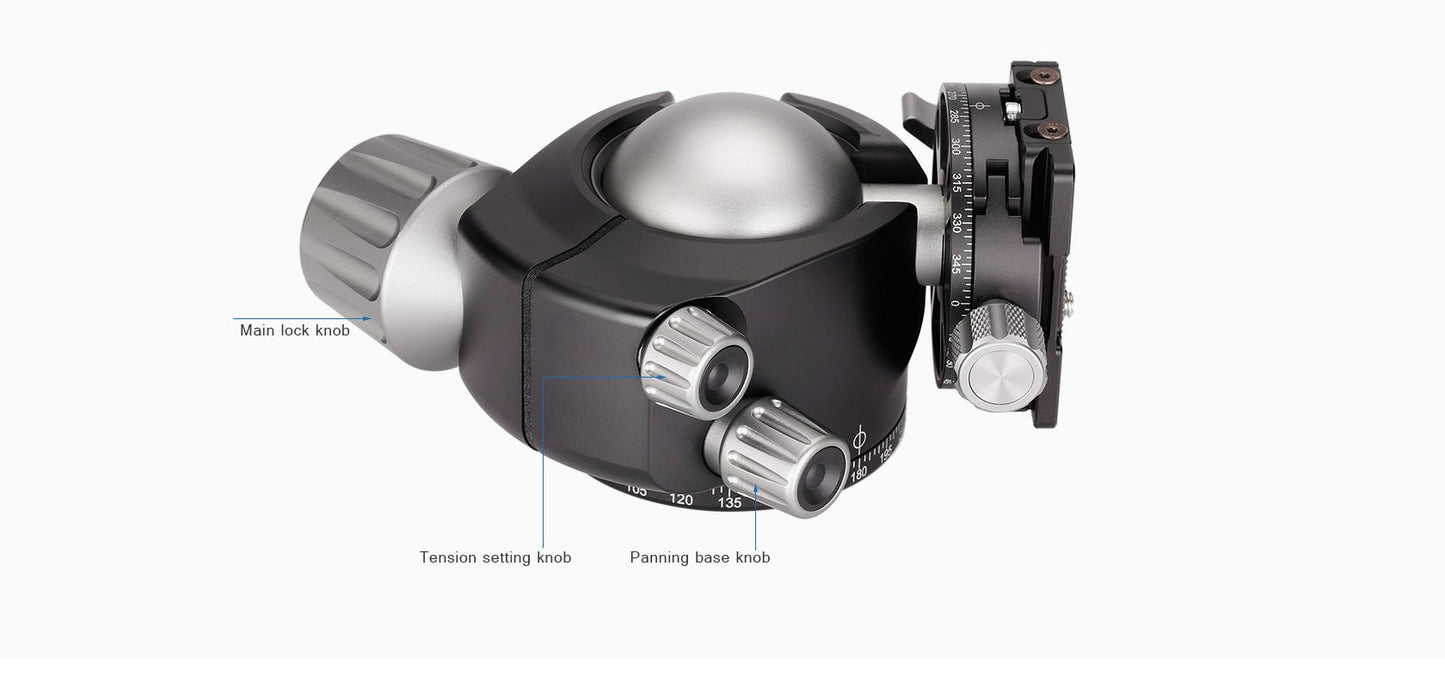 Leofoto Tripod ball head LH - 55R - Shoot Bazaar