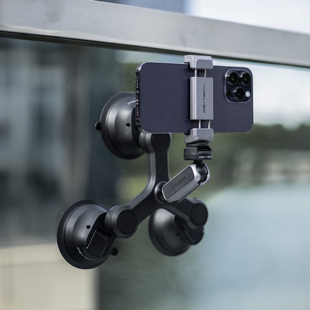 PGYTECH 3 - Arm Suction Mount with CapLock Ball Head & 3 - Prong Mount - Shoot Bazaar