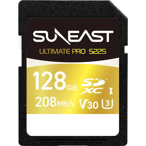 SUNEAST 128GB Ultimate Pro UHS-I SDXC Memory Card (Gold Series) V30