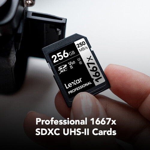 Lexar 256GB Professional 1667x UHS-II SDXC Memory Card