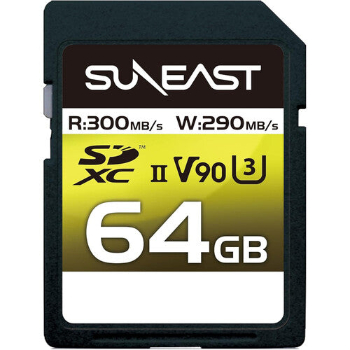SUNEAST 64GB Ultimate Pro UHS-II SDXC Memory Card v90