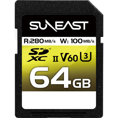 SUNEAST 64GB Ultimate Pro UHS-II SDXC Memory Card V60
