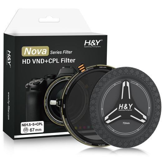 H&Y Nova Series Filter VND+CPL (1.5-5 stops)-67mm