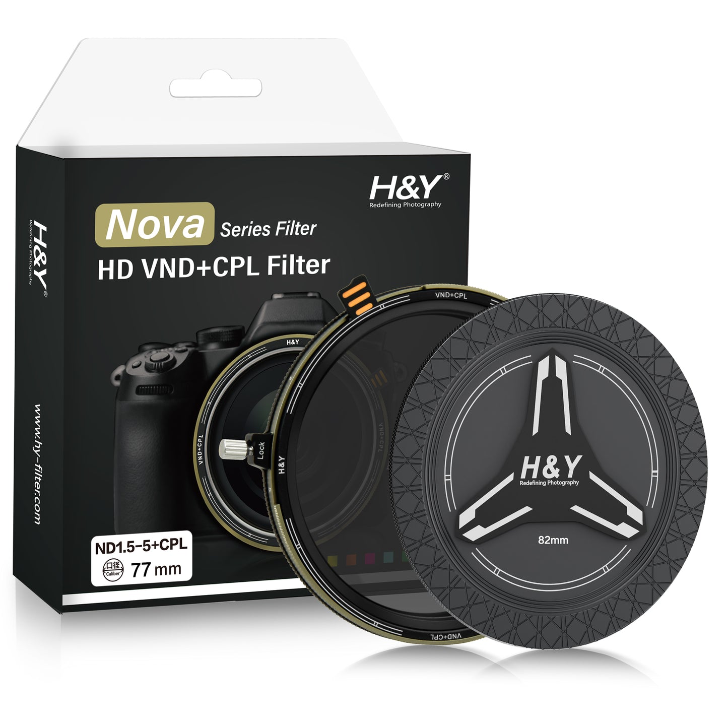 H&Y Nova Series Filter VND+CPL (1.5-5 stops)-77