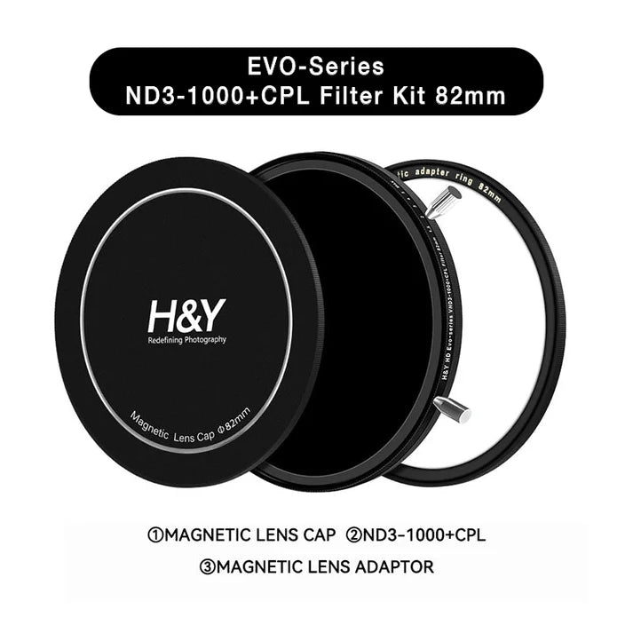 H&Y Filters HD EVO-Series Variable ND3-1000 & CPL Filter Kit (82mm)