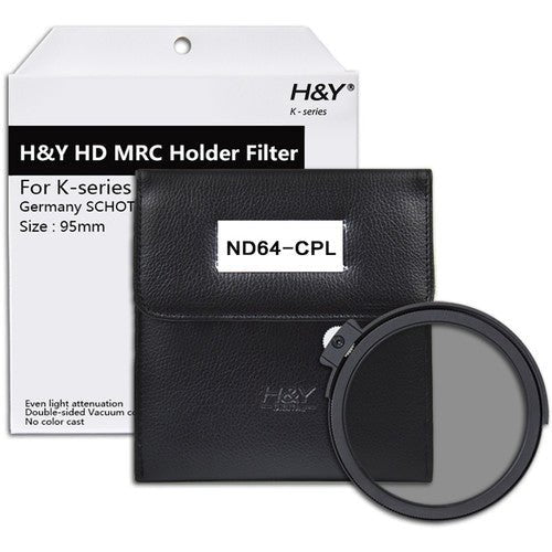 H&Y Filters Drop - In K - Series Neutral Density 1.8 and Circular Polarizer Filter (6 - Stop) - 95mm - Shoot Bazaar