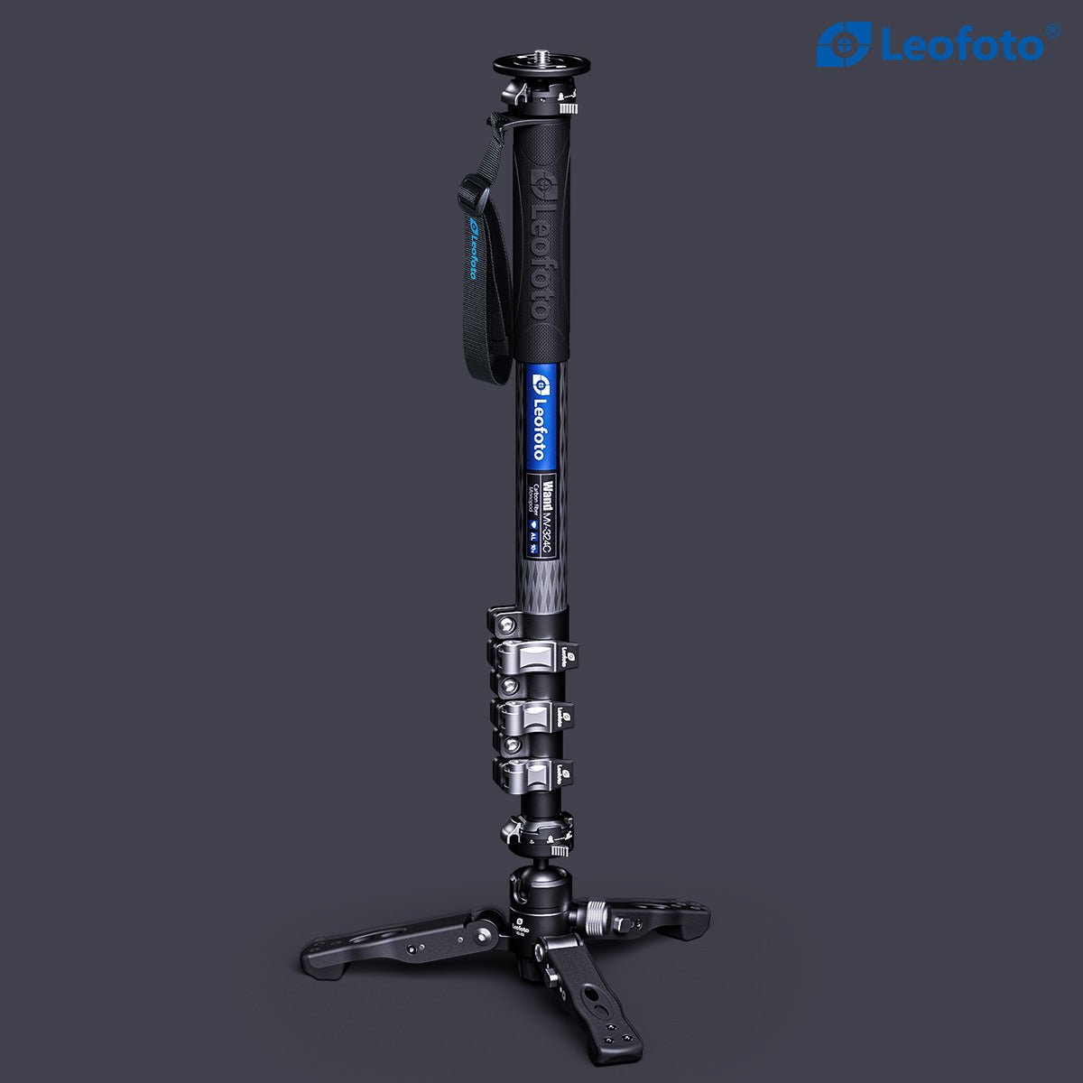 Leofoto MV - 324C Flip lock Carbon Fiber Monopod - Shoot Bazaar