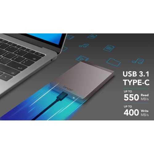 Lexar 1TB SL200 Portable USB 3.1 Type - C External SSD - Shoot Bazaar