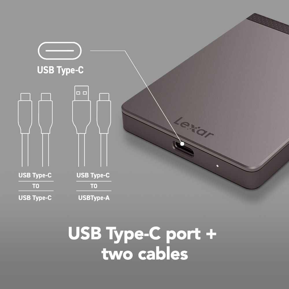 Lexar 2TB SL200 Portable USB 3.1 Type - C External SSD - Shoot Bazaar