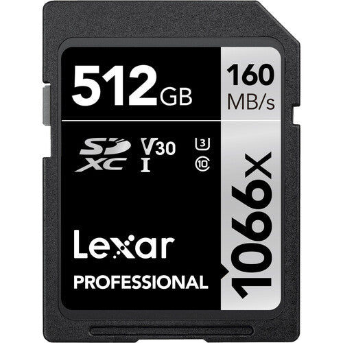 Lexar 512GB Professional 1066x UHS - I SDXC Memory Card (SILVER Series) - Shoot Bazaar