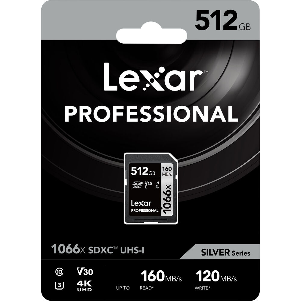 Lexar 512GB Professional 1066x UHS - I SDXC Memory Card (SILVER Series) - Shoot Bazaar