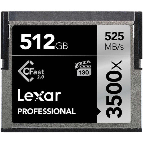 Lexar 512GB Professional 3500x CFast 2.0 Memory Card - Shoot Bazaar