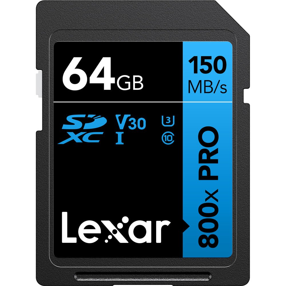 Lexar 64GB High - Performance 800x PRO UHS - I SDXC Memory Card (BLUE Series) - Shoot Bazaar