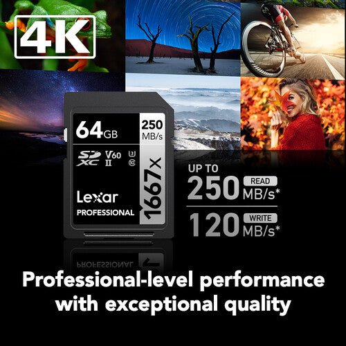 Lexar 64GB Professional 1667x UHS - II SDXC Memory Card - Shoot Bazaar