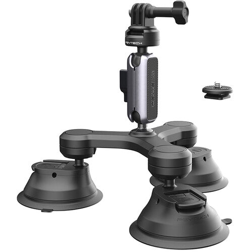 PGYTECH 3 - Arm Suction Mount with CapLock Ball Head & 3 - Prong Mount - Shoot Bazaar