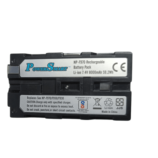 Powersmart NP - F970 High - Capacity Lithium - Ion Battery Pack (7.4V, 8000mAh, 59..2Wh) - Shoot Bazaar