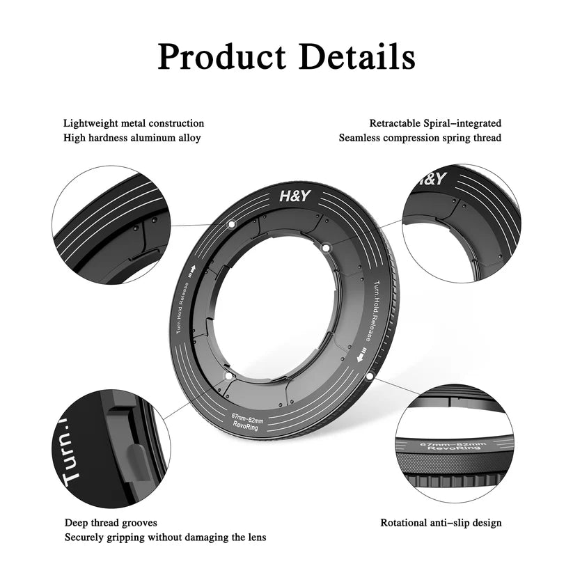 H&Y Filters RevoRing Variable Adapter (Red, 67-82mm)
